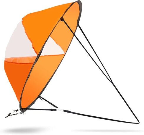 شراع كاياك الرياح قابل للنقل مقاوم للماء شراع كاياك قابل للطي من النايلون مع حقيبة تخزين لزوارق الكاياك والزوارق in Kuwait