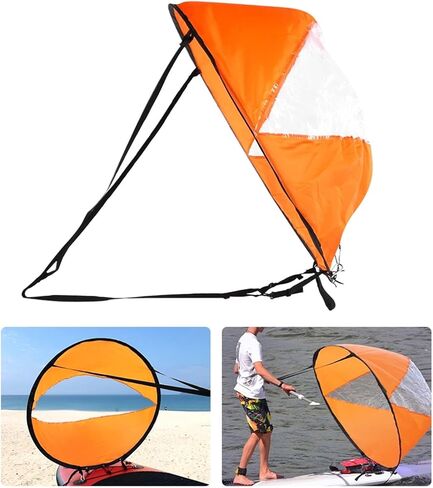 Kayak Wind Sail Foldable Sail for Kayak, Canoe & Inflatable Boats Transparency Wind Paddle for Portable Water Adventures in Saudi Arabia