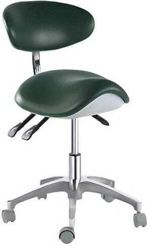 EustomA Standard Mobile Chair Saddle Doctor's Stool كرسي من جلد البولي يوريثان باللون الأخضر الداكن in Saudi Arabia