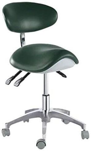 EustomA Standard Mobile Chair Saddle Doctor's Stool كرسي من جلد البولي يوريثان باللون الأخضر الداكن in Saudi Arabia
