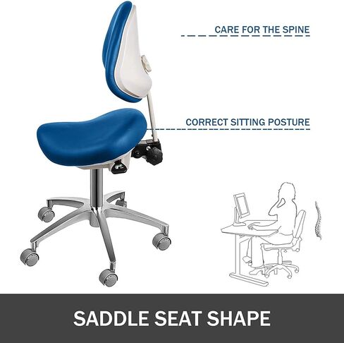 Dental Mobile Height Adjustable Chair Saddle Doctor's Stool PU Leather Dentist Chair Dental Stool in Kuwait