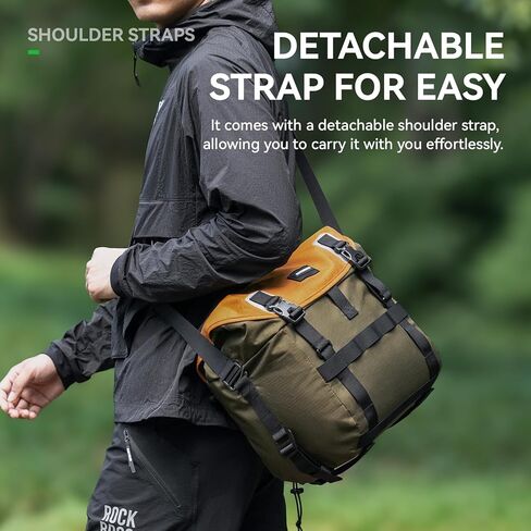 ROCKBROS Bike Handlebar Bag Waterproof Cycling Pouch 24L Bicycle Front Storage Pouch Bag with Shoulder Strap in Saudi Arabia