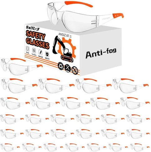 Anti Fog Wraparound Safety Glasses Bulk, ANSI Z87.1 Certified for Construction, Yard Work, Laboratories in Saudi Arabia