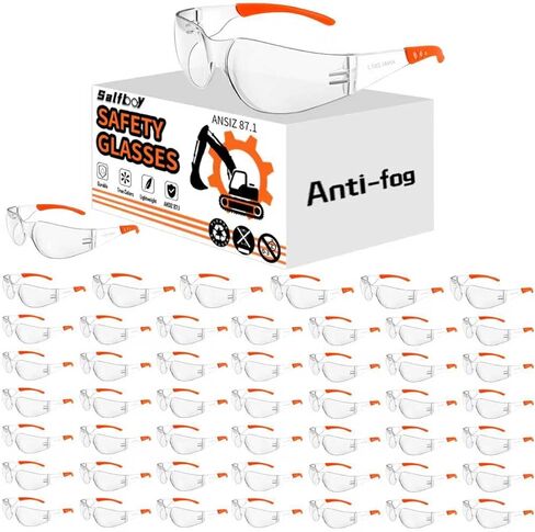 Anti Fog Wraparound Safety Glasses Bulk, ANSI Z87.1 Certified for Construction, Yard Work, Laboratories in Saudi Arabia