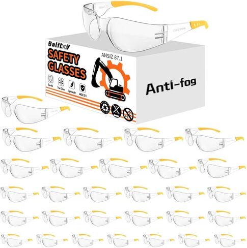 Anti Fog Wraparound Safety Glasses Bulk, ANSI Z87.1 Certified for Construction, Yard Work, Laboratories in Saudi Arabia