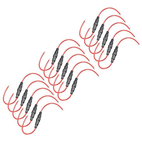 uxcell 15 Pcs 5x20mm Inline Screw Type Fuse Holder 22 Gauge AWG Red Wire for Fast Blow Glass Tube Fuse in Saudi Arabia