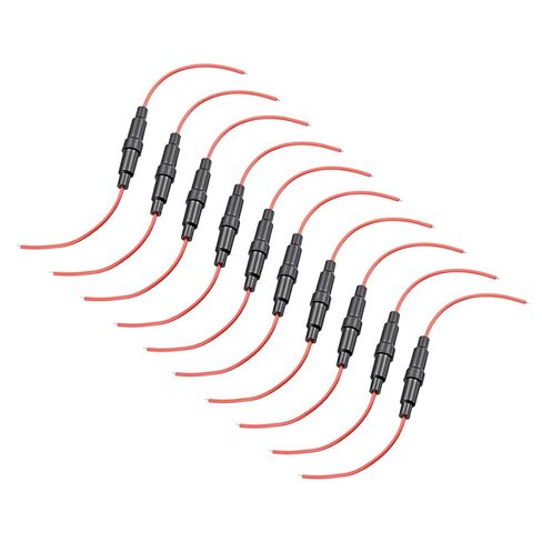 uxcell 15 Pcs 5x20mm Inline Screw Type Fuse Holder 22 Gauge AWG Red Wire for Fast Blow Glass Tube Fuse in Saudi Arabia