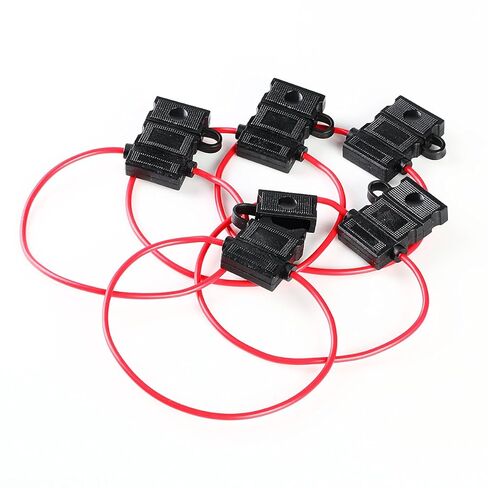 5 Pcs 16 GAUGE ATC FUSE HOLDER IN-LINE AWG WIRE COPPER 12 V POWER BLADE in Saudi Arabia
