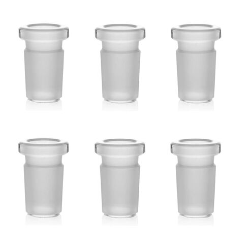Glass Joint Adapter 10mm Male to 14mm Female – 6 Pack Lab-Grade Borosilicate Glass Reducer Connector, Precision Ground Frosted Joint for Chemistry Laboratory Setup, Glassware & DIY Use in Saudi Arabia