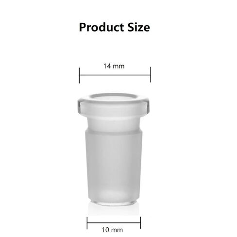 Glass Joint Adapter 10mm Male to 14mm Female – 6 Pack Lab-Grade Borosilicate Glass Reducer Connector, Precision Ground Frosted Joint for Chemistry Laboratory Setup, Glassware & DIY Use in Saudi Arabia