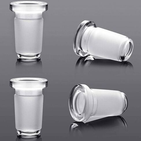 Glass Joint Adapter 10mm Male to 14mm Female – 6 Pack Lab-Grade Borosilicate Glass Reducer Connector, Precision Ground Frosted Joint for Chemistry Laboratory Setup, Glassware & DIY Use in Saudi Arabia