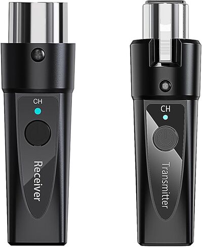 نظام ميكروفون XLR اللاسلكي - جهاز إرسال واحد وجهازا استقبال - طقم ميكروفون لاسلكي مزدوج الإخراج للميكروفونات الديناميكية والمكثفة (فانتوم أقل من 24 فولت) - زمن وصول منخفض، رقمي بأربع قنوات in Kuwait