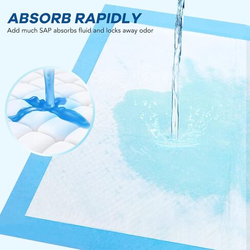 Disposable Underpads 24" x 36" Incontinence Bed Pads 25Count Chux Pee Pads Heavy Absorbency Furniture & Surface Protection, for Kids, Adults, Elderly, Pets in Kuwait