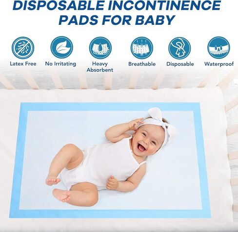 Disposable Underpads 24" x 36" Incontinence Bed Pads 25Count Chux Pee Pads Heavy Absorbency Furniture & Surface Protection, for Kids, Adults, Elderly, Pets in Kuwait