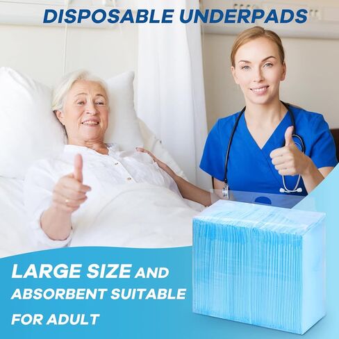 Disposable Underpads 24" x 36" Incontinence Bed Pads 25Count Chux Pee Pads Heavy Absorbency Furniture & Surface Protection, for Kids, Adults, Elderly, Pets in Kuwait