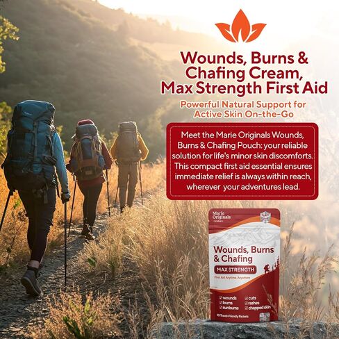 10 عبوات من أكياس ماري أوريجينالز للجروح والحروق والغضب، كريم الإسعافات الأولية المضاد للغضب بأقصى قوة للرجال والنساء مع نباتات طبيعية لأنماط الحياة النشطة، يهدئ البشرة الجافة والمتشققة أثناء التنقل in Kuwait