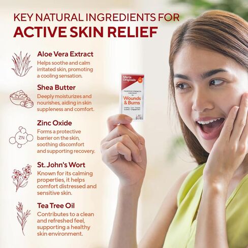 10 عبوات من أكياس ماري أوريجينالز للجروح والحروق والغضب، كريم الإسعافات الأولية المضاد للغضب بأقصى قوة للرجال والنساء مع نباتات طبيعية لأنماط الحياة النشطة، يهدئ البشرة الجافة والمتشققة أثناء التنقل in Kuwait