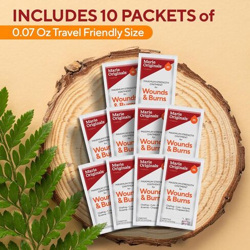 10 عبوات من أكياس ماري أوريجينالز للجروح والحروق والغضب، كريم الإسعافات الأولية المضاد للغضب بأقصى قوة للرجال والنساء مع نباتات طبيعية لأنماط الحياة النشطة، يهدئ البشرة الجافة والمتشققة أثناء التنقل in Kuwait