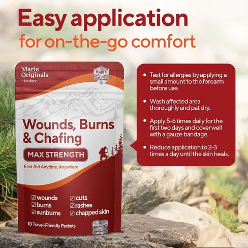 10 عبوات من أكياس ماري أوريجينالز للجروح والحروق والغضب، كريم الإسعافات الأولية المضاد للغضب بأقصى قوة للرجال والنساء مع نباتات طبيعية لأنماط الحياة النشطة، يهدئ البشرة الجافة والمتشققة أثناء التنقل in Kuwait