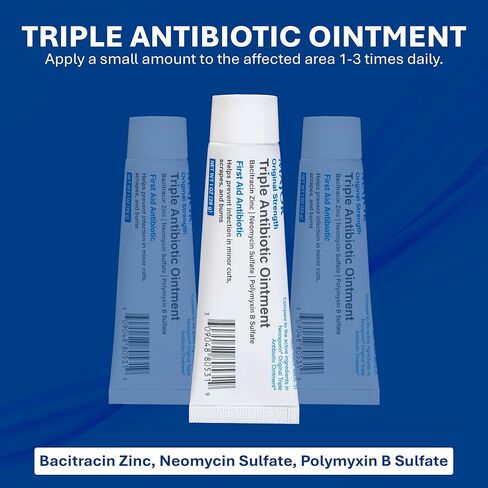 MAJOR Triple Antibiotic Ointment, First Aid Antibiotic for Infection Prevention in Minor Scrapes, Cuts, and Burns, Original Strength, 1 Oz Tube in Saudi Arabia