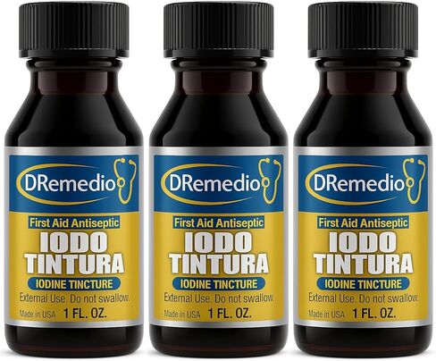 Iodo Tintura (Iodine Tincture) First Aid Antiseptic, 1 fl oz (29 ml) [Pack of 1] in Kuwait
