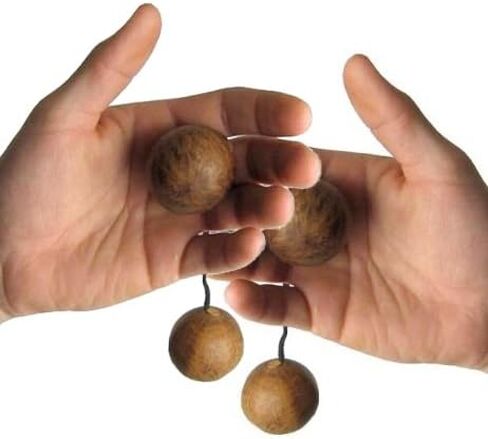 Africa Heartwood Project African Aslatua Kashaka Set 2 - Authentic Handcrafted Swawa Seed Pod Shakers, Small 1.5" Pods with 3" Rope, Traditional Polyrhythmic Percussion Instrument in Kuwait