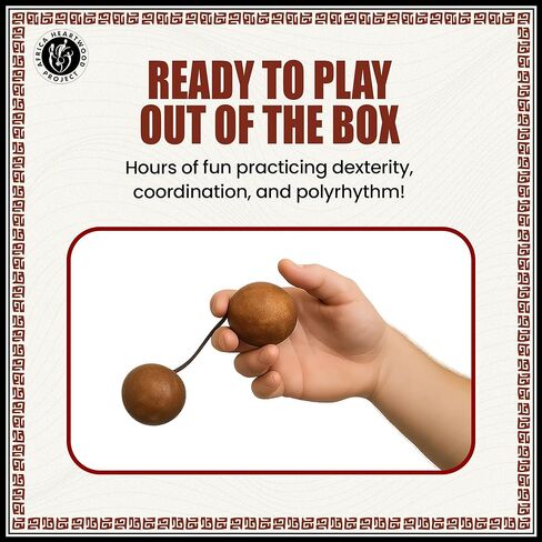 Africa Heartwood Project African Aslatua Kashaka Set 2 - Authentic Handcrafted Swawa Seed Pod Shakers, Small 1.5" Pods with 3" Rope, Traditional Polyrhythmic Percussion Instrument in Kuwait