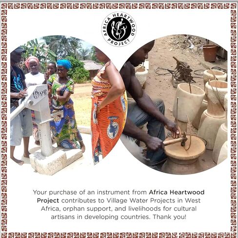 Africa Heartwood Project African Aslatua Kashaka Set 2 - Authentic Handcrafted Swawa Seed Pod Shakers, Small 1.5" Pods with 3" Rope, Traditional Polyrhythmic Percussion Instrument in Kuwait