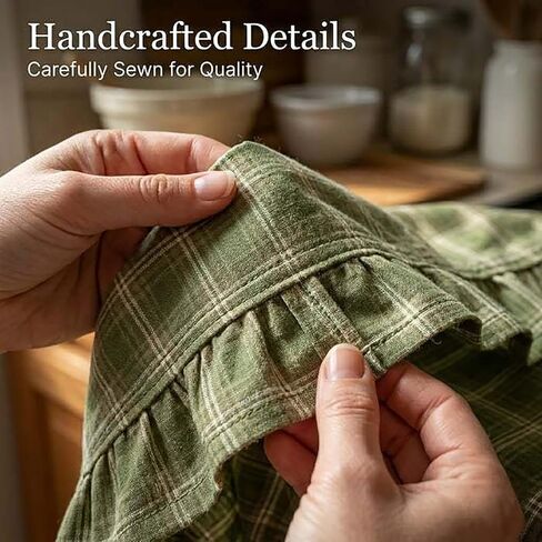 Handmade Oven Skirt Curtain, Ruffled Ribbon Tie Oven Curtain, Everyday Kitchen Decor for Ovens, Dishwashers, Washing Machine, Farmhouse Cottage Style, Easy to Install (Oat, 30×22 in) in Saudi Arabia