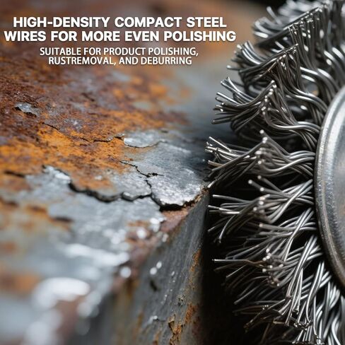 1.5 بوصة فرش سلكية للمثقاب، مجموعة فرش سلكية من الفولاذ المقاوم للصدأ مع ساق سداسية 1/4 بوصة، 9 قطع (قطر 38 مم) in Kuwait