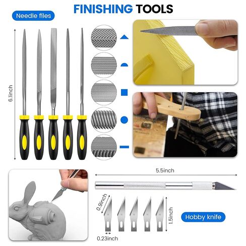 45 Pcs 3D Printer Tool Kit, 3D Printer Accessories Includes Nozzle Cleaning Kit, Deburring Tool, Files, Pliers, Removal Scrapers Suitable for 3D Print Removing, Cleaning, Finishing in Saudi Arabia