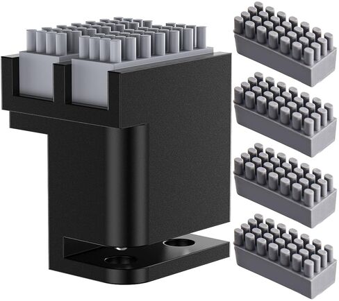 فرشاة فوهة BIQU Panda + مجموعة فرش سيليكون 4 قطع، ممسحة لطابعات Bambu-Lab P1S/P1P/X1C/X1E ثلاثية الأبعاد، توصيل بالتشغيل، ترقية ممسحة رؤوس الفرشاة المزدوجة لتنظيف الشعيرات in Kuwait