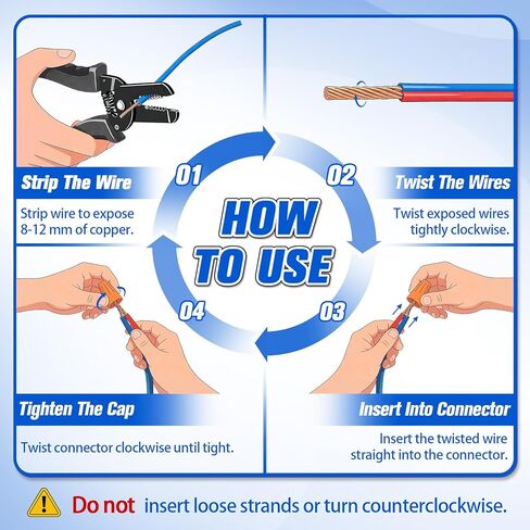180 PCS Wire Connectors Nuts, Electrical Wire Caps Small Wire Assortment Nuts Kit, Assorted Electric Cap for Wiring, Twist-On Wire Screw Connector for Home, DIY Projects & Commercial Use in Kuwait