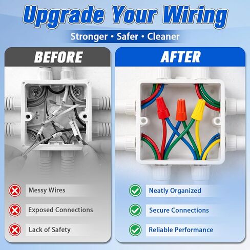 180 PCS Wire Connectors Nuts, Electrical Wire Caps Small Wire Assortment Nuts Kit, Assorted Electric Cap for Wiring, Twist-On Wire Screw Connector for Home, DIY Projects & Commercial Use in Kuwait