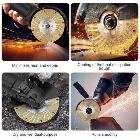 Zhehao Electroplated Diamond Grinding Wheel, 4-1/2" M14 Thread Angle Grinding Wheel Indestructible Multitool Diamond Blade Disc for Cutting Concrete Marble Shaping Porcelain Stoneware Tile Granite in Saudi Arabia