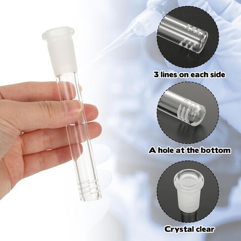 120mm Thick Borosilicate Glass Tubes Compatible Down Glass Tube, 14mm Glass Tube Stem Drying Tube Smooth Interior 8PCS with Cleaning Brushes Heat for Home and Kitchen in Saudi Arabia