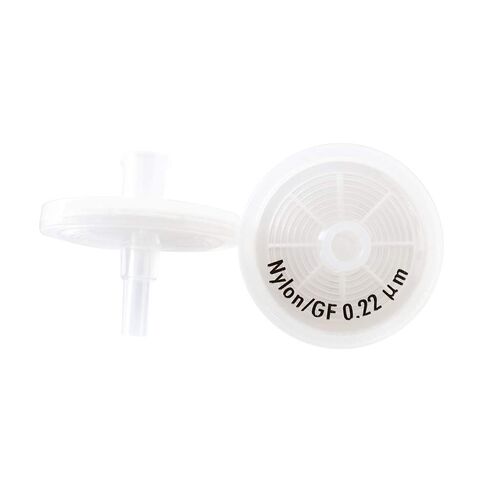 Syringe Filter Nylon Membrane with 0.7μm Glass Fiber (GF) Pre-Filter Diameter 25mm Pore Size 0.45μm by Allpure Biotechnology Refer to GD/X 6870-2504 [Pack of 100] (GF+ Nylon, GF+ Nylon-25mm-0.45μm) in Kuwait