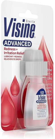 Visine Advanced Redness + Irritation Relief Eye Drops to Cool & Moisturize Dry, Irritated & Red Eyes, 0.28 fl. oz in Kuwait