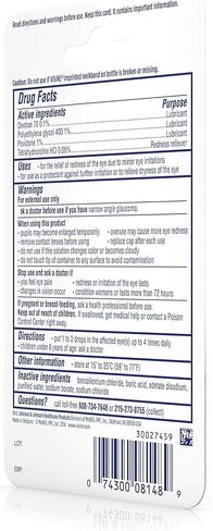 Visine Advanced Redness + Irritation Relief Eye Drops to Cool & Moisturize Dry, Irritated & Red Eyes, 0.28 fl. oz in Kuwait