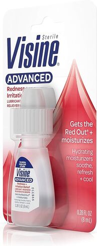 Visine Advanced Redness + Irritation Relief Eye Drops to Cool & Moisturize Dry, Irritated & Red Eyes, 0.28 fl. oz in Kuwait