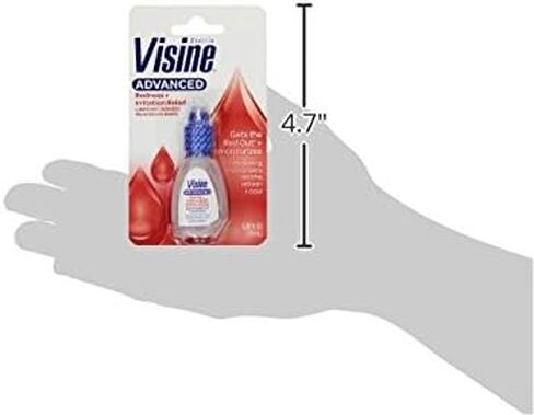 Visine Advanced Redness + Irritation Relief Eye Drops to Cool & Moisturize Dry, Irritated & Red Eyes, 0.28 fl. oz in Kuwait
