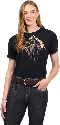 Kerrits Women's Equine Embrace Tee – Ultra-Wicking, Soft, Breathable Casual Top with Horse Print Design in Saudi Arabia