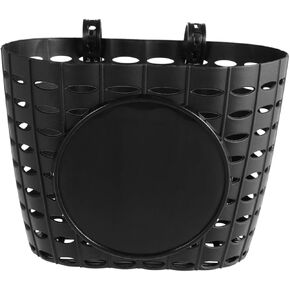 1pc Wicker Bike Basket Ladies Bike Handlebar Basket Kids Bikes Black Basket Baskets for Girls Cruiser Front Bike Crate Kids Scooter Adult Bike Rear Boys Storage Accessories Toddler in Saudi Arabia