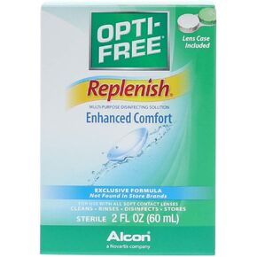 Opti-Free RepleniSH Multi Purpose Disinfecting Solution-2 oz, Carry On Size, 2 pack