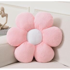 Pink Flower Pillow，Flower Shaped Throw Pillow 15.7In Daisy Pillow Cushion Cute Flower Seating Cushion Home Decorative Pillows for Sofa Couch Bed