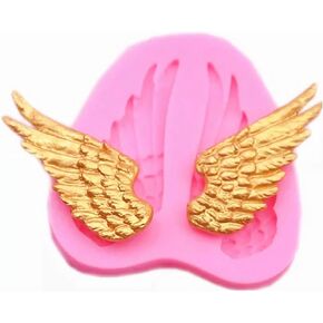 2Pcs 3D Wings Molds Silicone Fondant Chocolate Mold Candy Baking Mold, Ice Cube Trays Candies Making, Supplies for Chocolates, Hard Candy,Cake Decoration,Soap Crayons Candles, Pudding, Soap