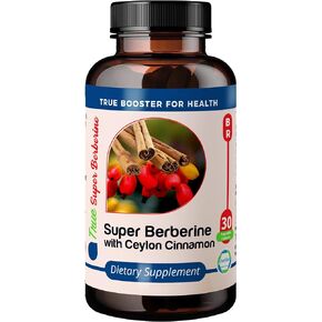 Super Berberine Ceylon Cinnamon Dihydroberberine 4250 Mg 30 Vegetable Capsules