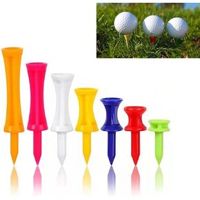 70 Pcs Golf Tees,Golf Step Down Tees Value Multiple Colors Size Bulk,Plastic Unbreakable Tee 1",1 1/4",1 1/2", 1 3/4",2", 2 1/4", 2 3/4",Long Short 7 Colors Perfect Golf Gift for Men and Women