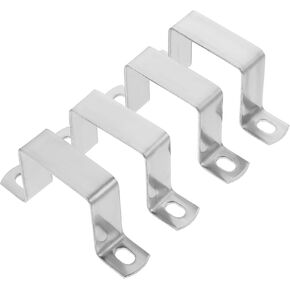 ULTECHNOVO Port Pillow Square Pipe Clamp 4pcs Pipe Clip Stainless Steel Tube Buckle U-shaped Pipe Clamps Horseback Pipe Saddle Clamp Buckle 2x2 Inch Hose Holder