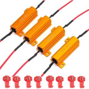 4Pcs 50w 6ohm Load Resistor Equalizer Fix Led Light Bulb Fast Hyper Flash Turn Signal Blink Error Code